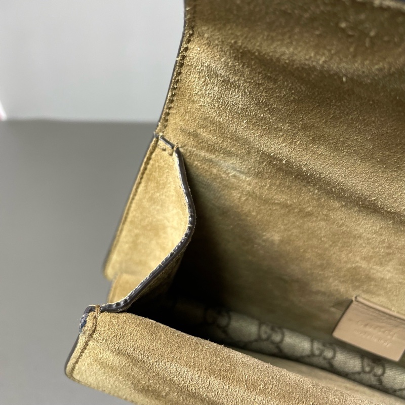 Gucci/古馳 Dionysus 鑽扣酒神老花拼駝色 25*13*7 🈚附件-8