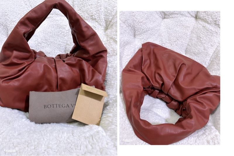 二手 BV Bottega Veneta 雲朵包可頌包 （酒紅色）-2