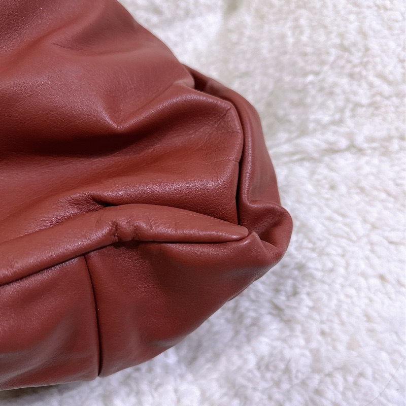 二手 BV Bottega Veneta 雲朵包可頌包 （酒紅色）-62