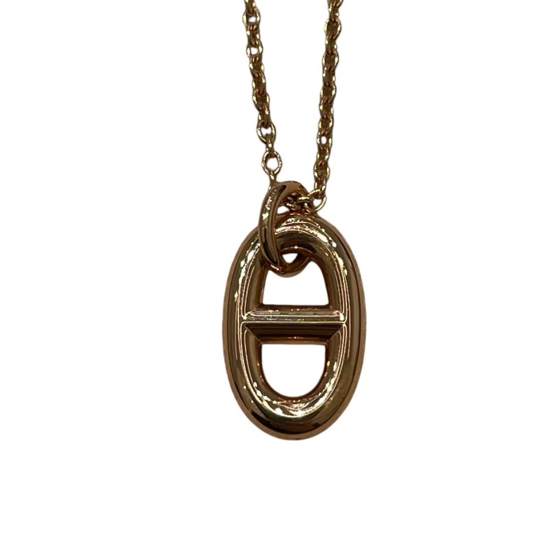 HERMES 愛馬仕  FARANDOLE PM 豬鼻子項鍊 K18PG 玫瑰金-2