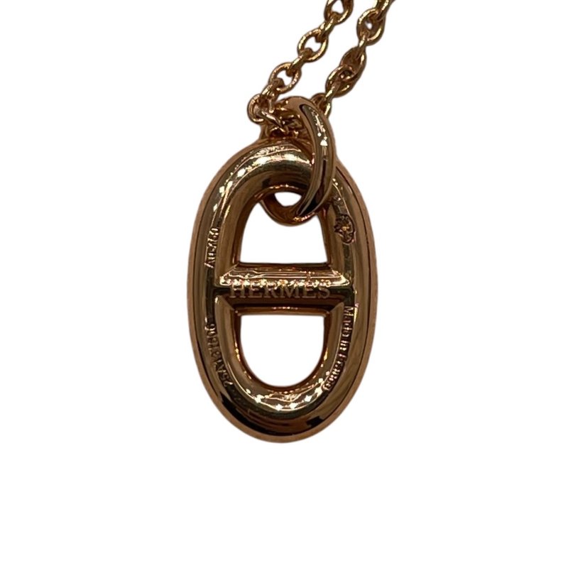 HERMES 愛馬仕  FARANDOLE PM 豬鼻子項鍊 K18PG 玫瑰金-3