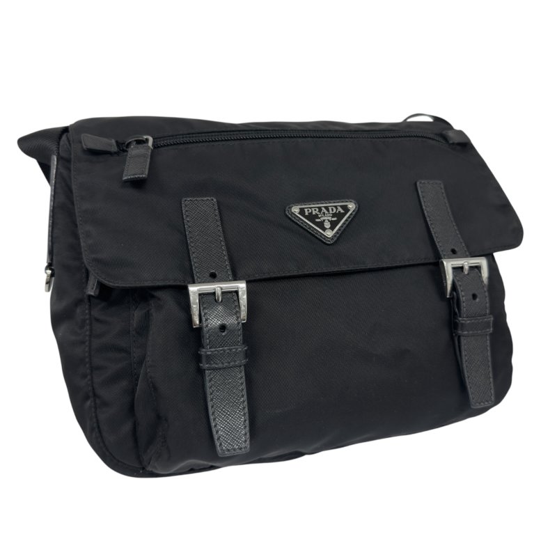 PRADA 三角標 斜揹袋-3