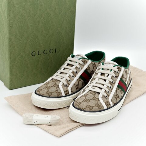 Gucci Logo 綠色休閒鞋