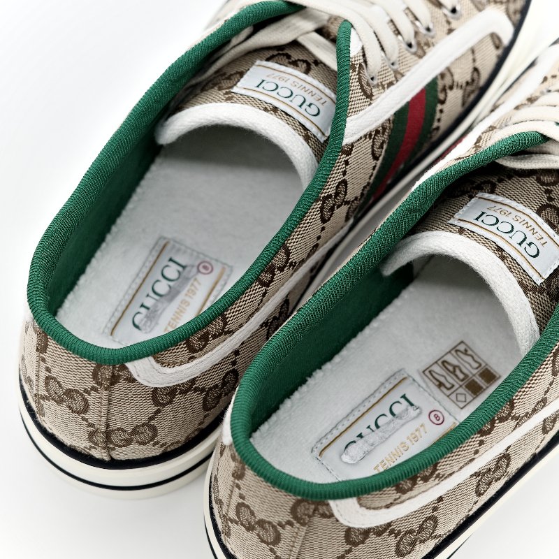 Gucci Logo 綠色休閒鞋-7
