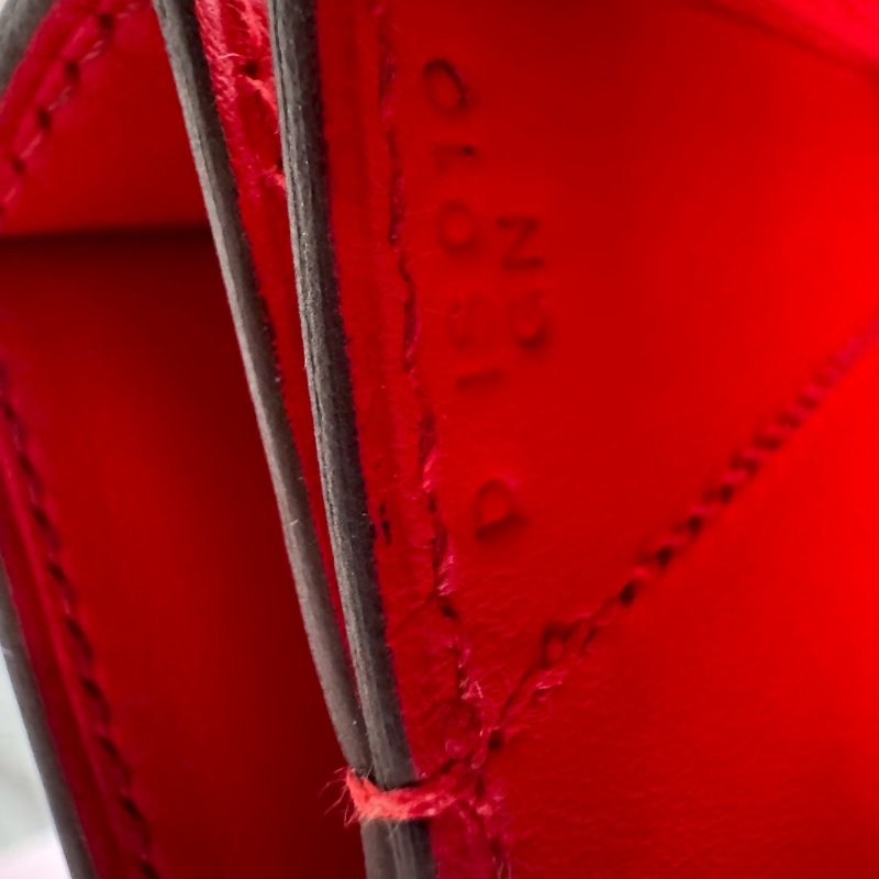 🎊99成新閒置 Hermes 蕃茄紅馬賽克淡金釦斜背包17CM-4