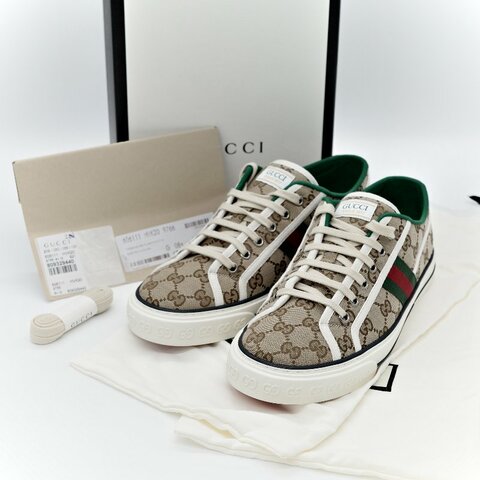 Gucci Logo 綠色休閒鞋