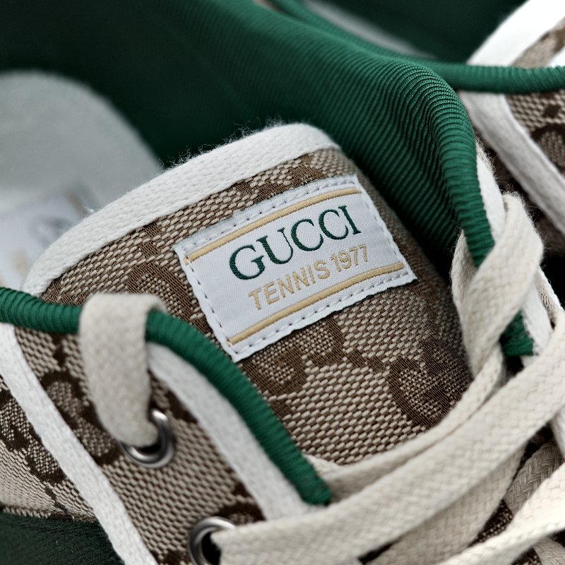 Gucci Logo 綠色休閒鞋-9
