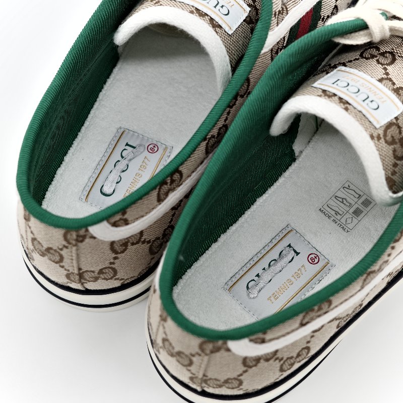 Gucci Logo 綠色休閒鞋-10