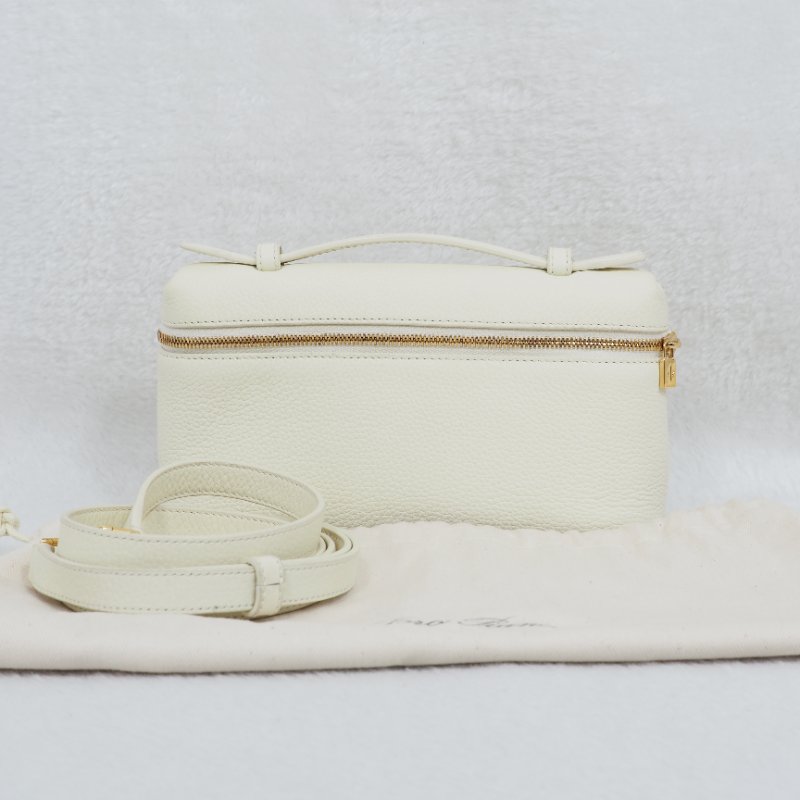 Loro Piana Extra Pocket L19 米白色單肩手提包-15