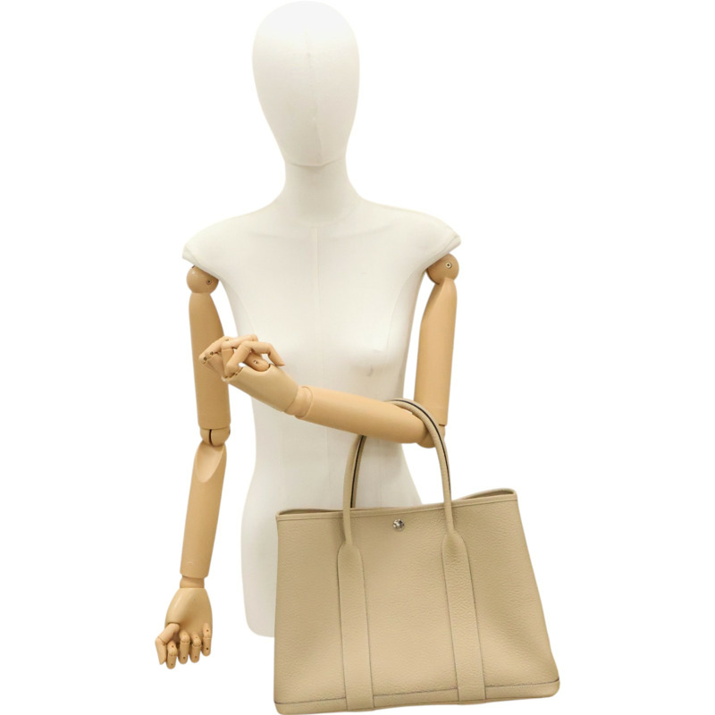 風衣灰色 Negonda牛皮 Garden Party 36 手提包 A刻【HERMES 愛馬仕】 H051568CK-7