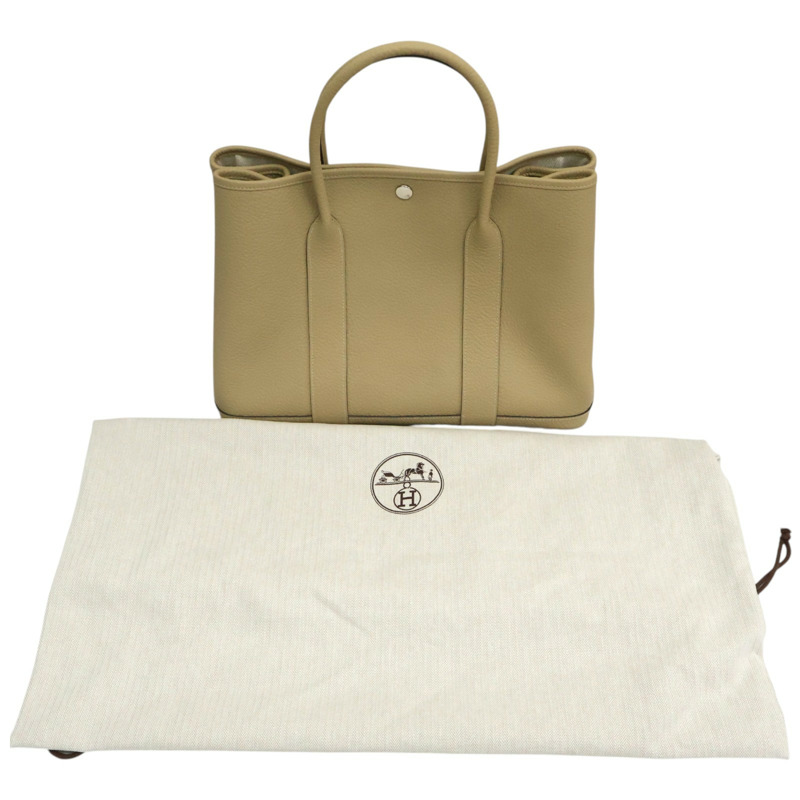 風衣灰色 Negonda牛皮 Garden Party 36 手提包 A刻【HERMES 愛馬仕】 H051568CK-8