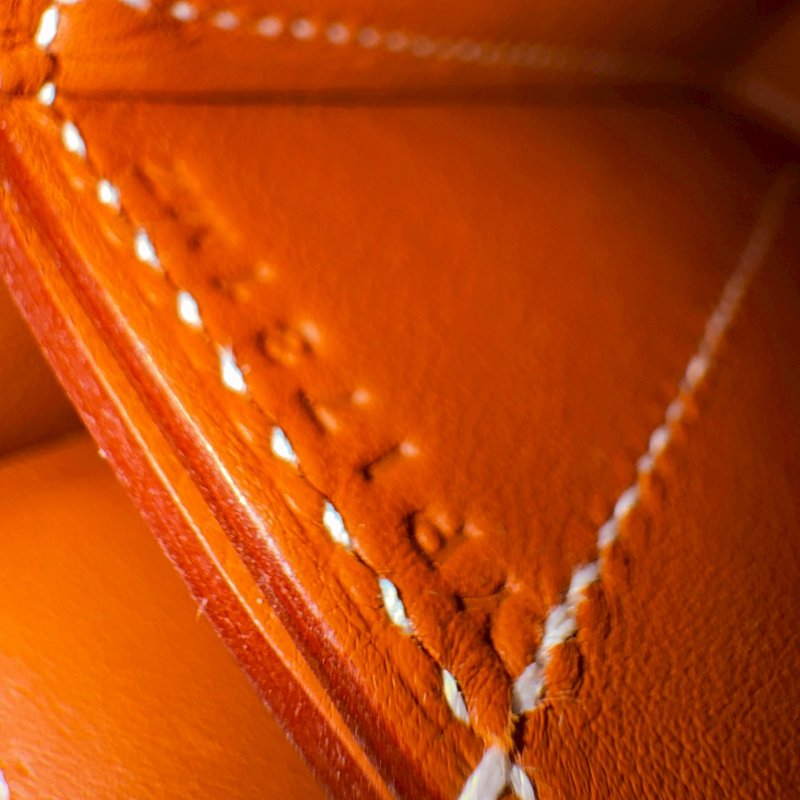 💥絕版款 Hermes 棕色馬賽克金釦肩背斜背兩用包24CM-14