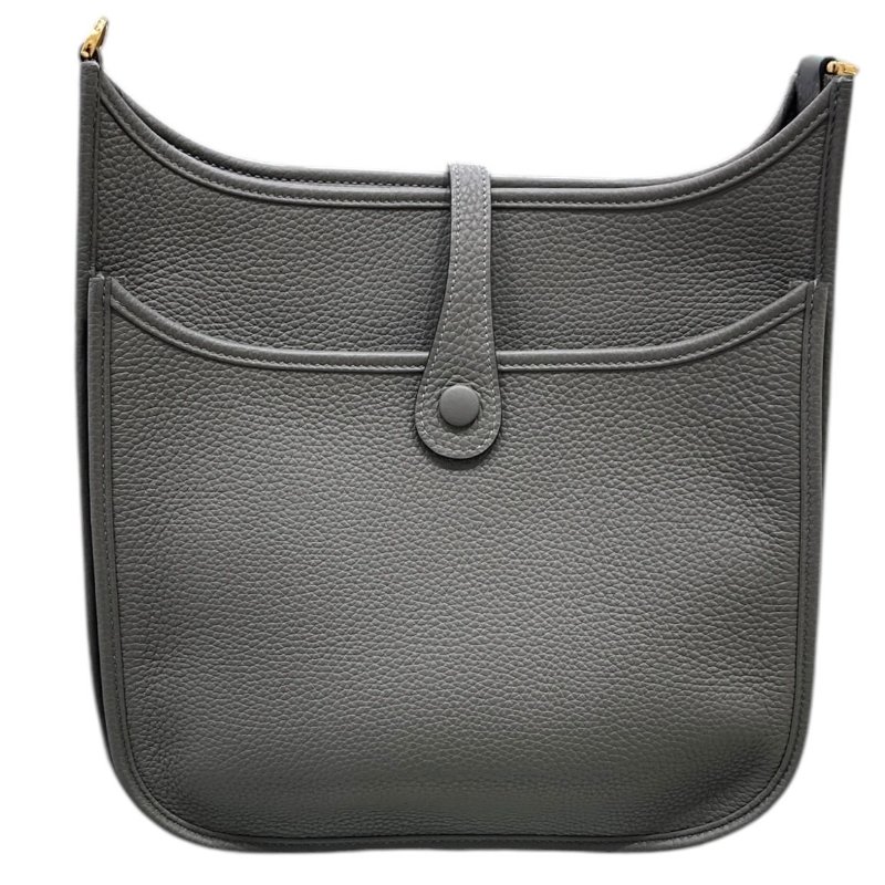 HERMES 愛馬仕 EVELYNE III 29 TC皮 灰色 金釦-2
