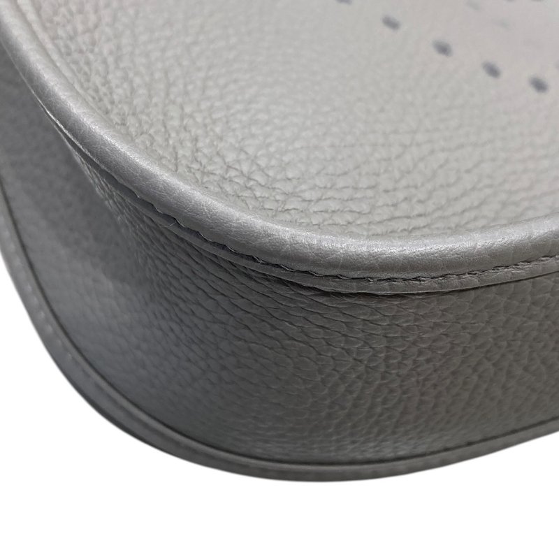 HERMES 愛馬仕 EVELYNE III 29 TC皮 灰色 金釦-6