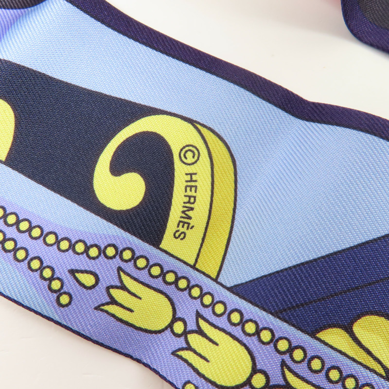 HERMES 絲質Twilly絲巾-5