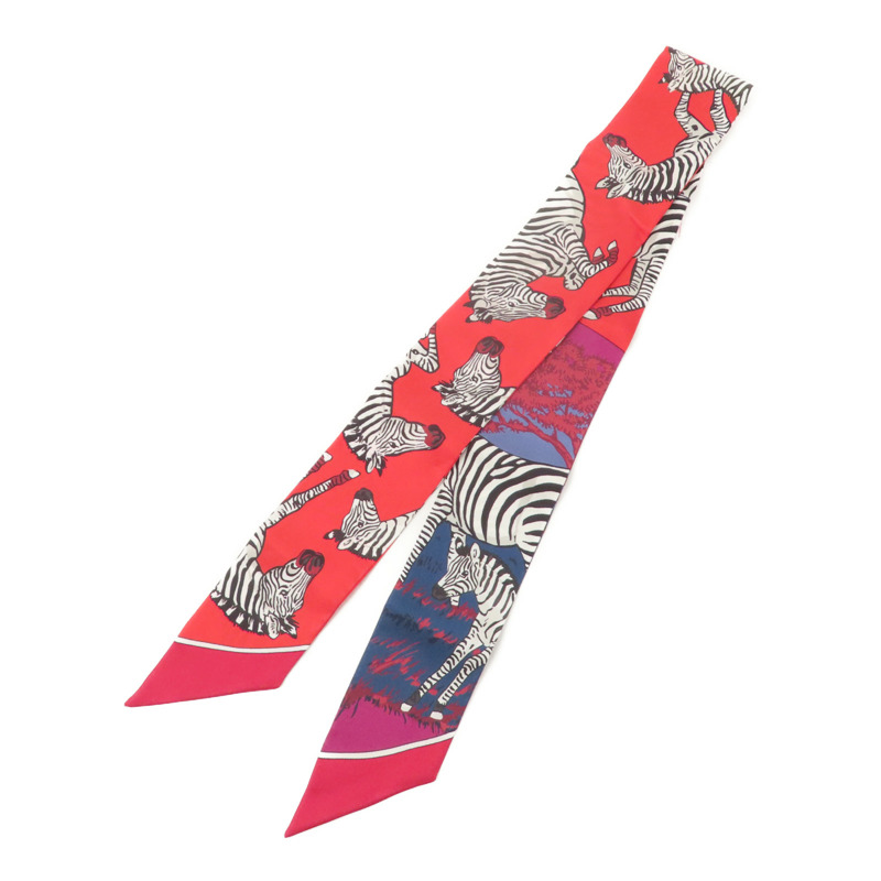 HERMES 絲質Twilly絲巾-1