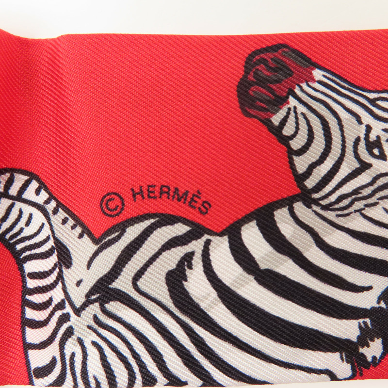 HERMES 絲質Twilly絲巾-6