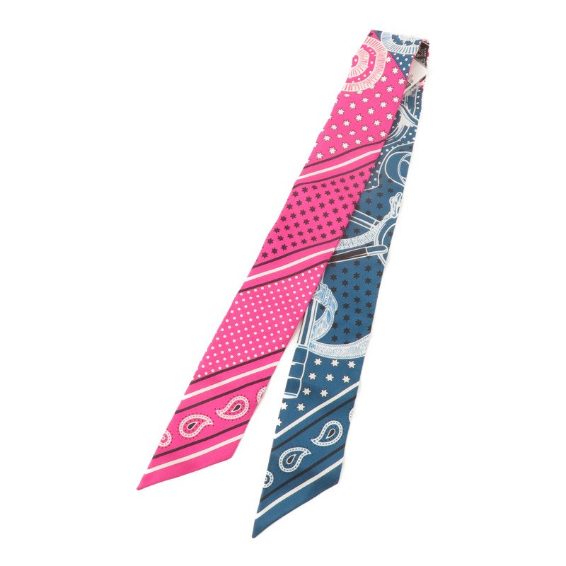 HERMES 絲質Twilly絲巾-1