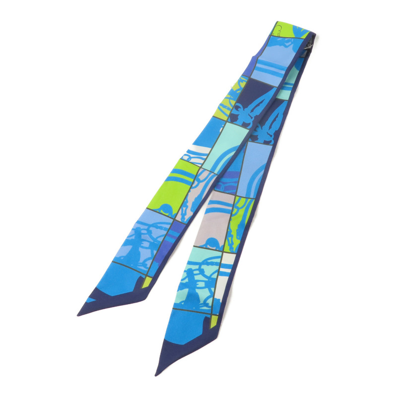 HERMES 絲質Twilly絲巾-1