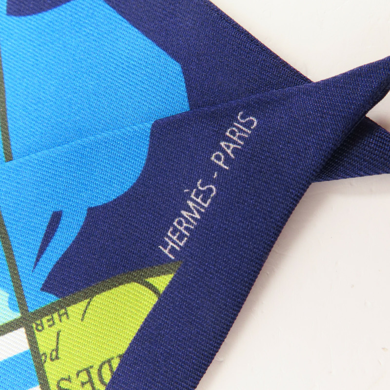 HERMES 絲質Twilly絲巾-3