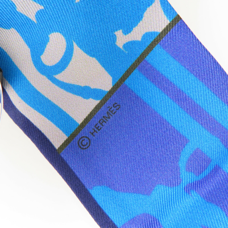 HERMES 絲質Twilly絲巾-5