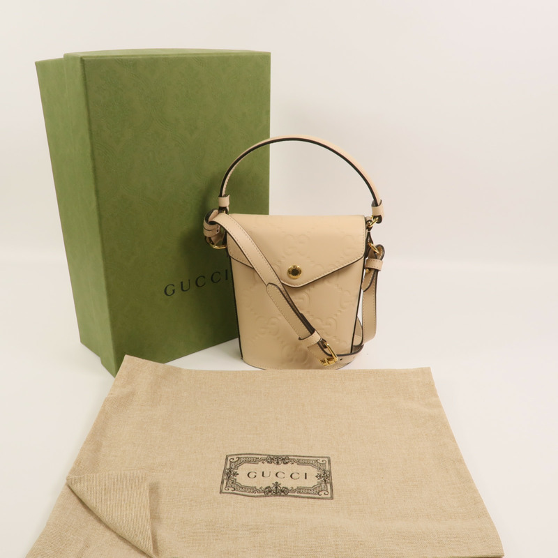 GUCCI 牛皮皮革Guccissima手挽肩背兩用袋-8