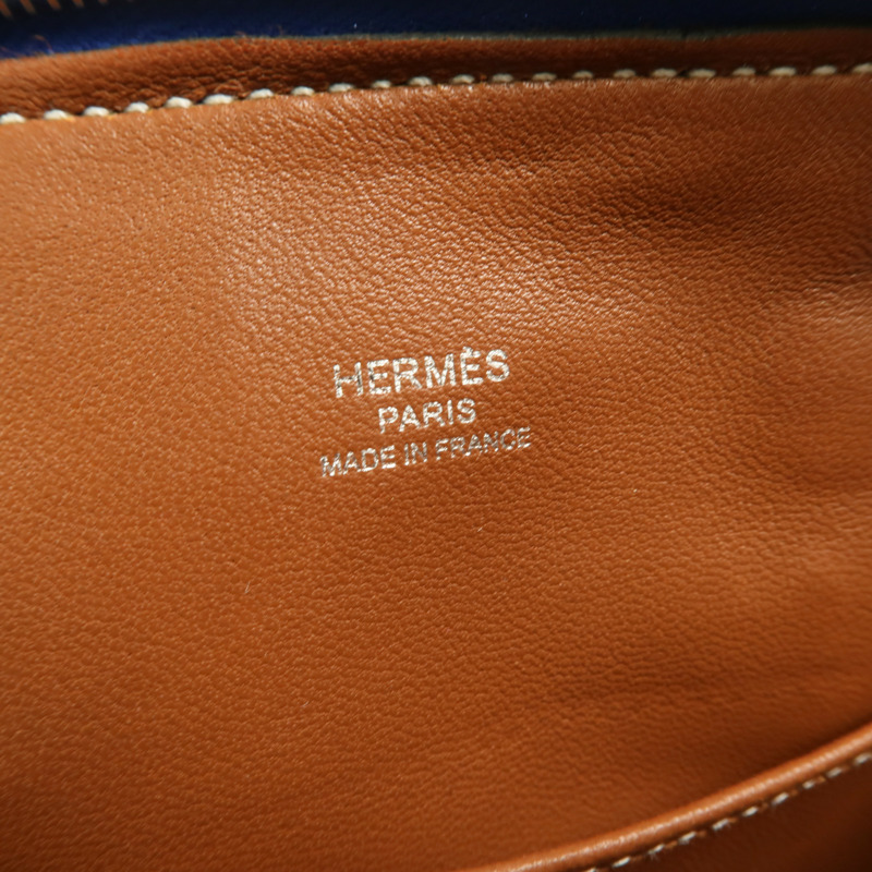 HERMES Evercolor皮革Mini Bolide 1923手挽肩背兩用袋Bleu Electrique-5