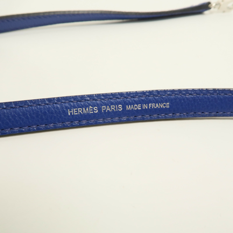 HERMES Evercolor皮革Mini Bolide 1923手挽肩背兩用袋Bleu Electrique-9