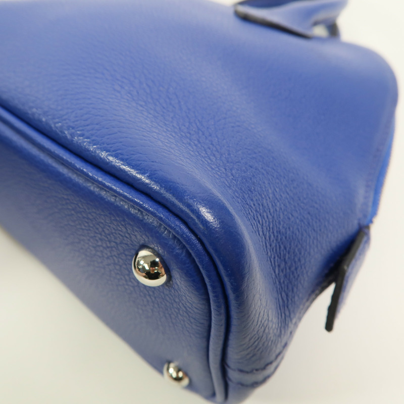 HERMES Evercolor皮革Mini Bolide 1923手挽肩背兩用袋Bleu Electrique-11