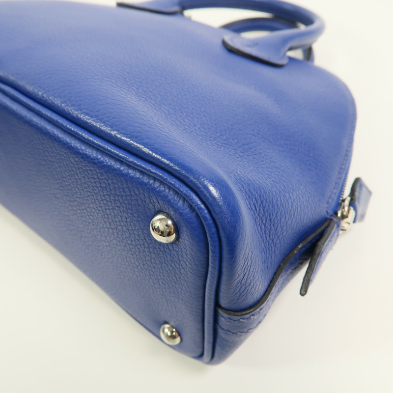 HERMES Evercolor皮革Mini Bolide 1923手挽肩背兩用袋Bleu Electrique-13