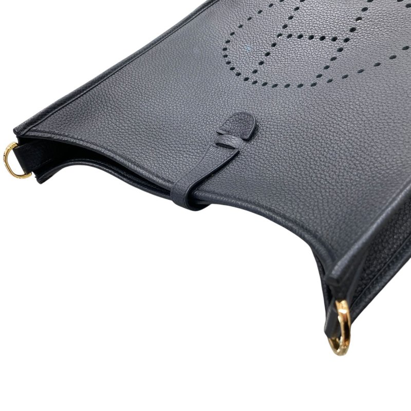 HERMES 愛馬仕 EVELYNE III 29 TC皮 黑色 金釦-10