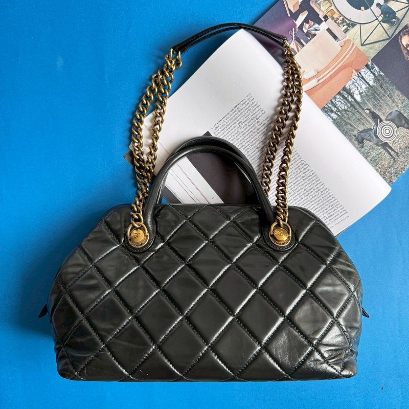 💖上肩超美 Chanel 金鍊雙肩手提鏈包-1