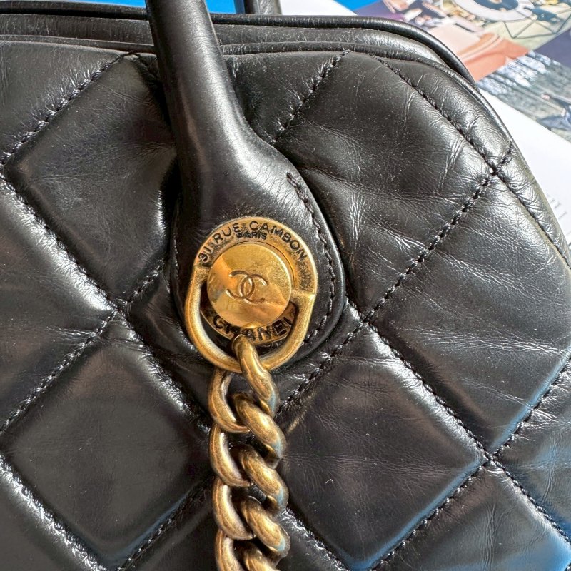 💖上肩超美 Chanel 金鍊雙肩手提鏈包-3