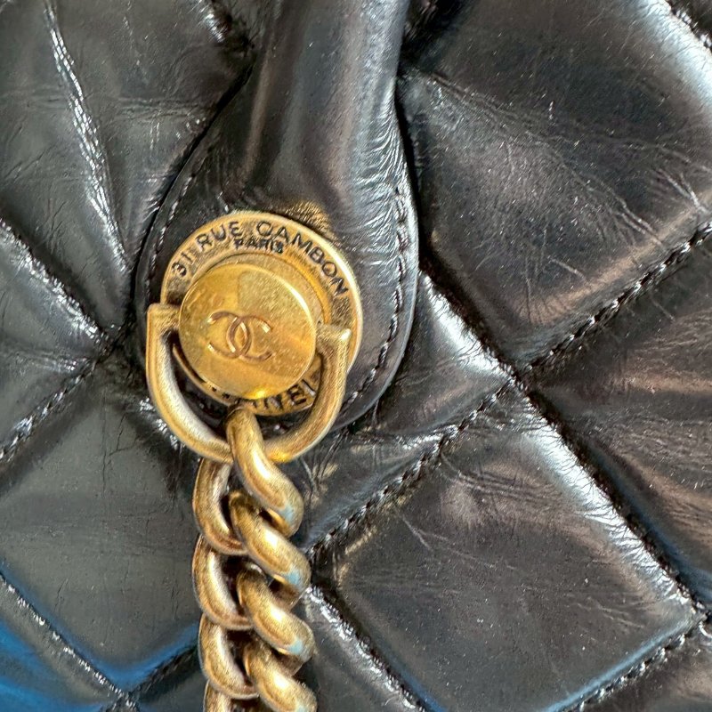 💖上肩超美 Chanel 金鍊雙肩手提鏈包-12