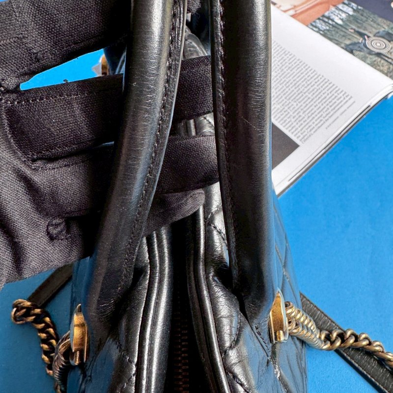 💖上肩超美 Chanel 金鍊雙肩手提鏈包-13