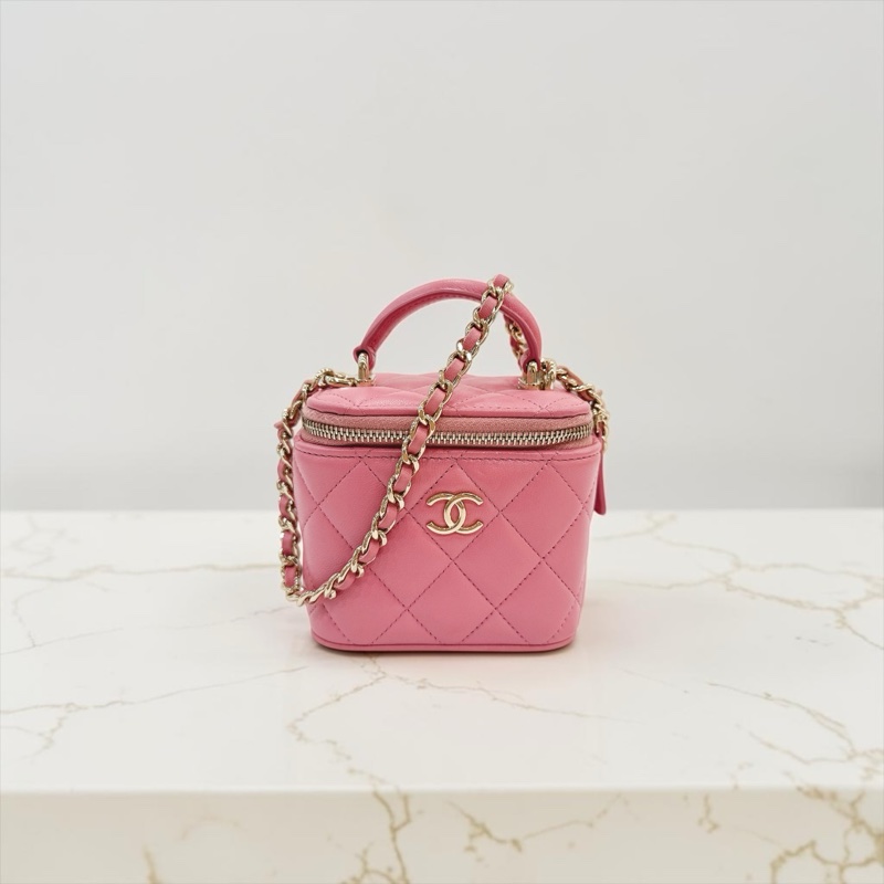 莉亞精品♡Chanel 粉色小盒子 二手美包-0