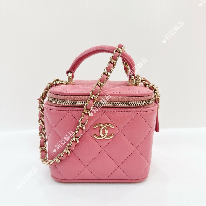 莉亞精品♡Chanel 粉色小盒子 二手美包-2