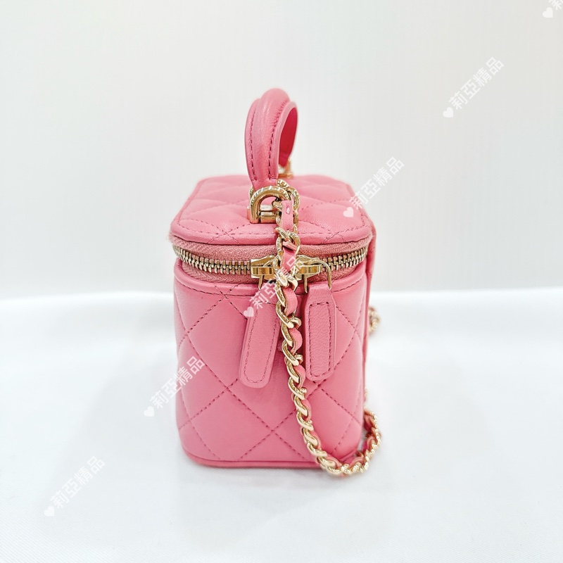莉亞精品♡Chanel 粉色小盒子 二手美包-3