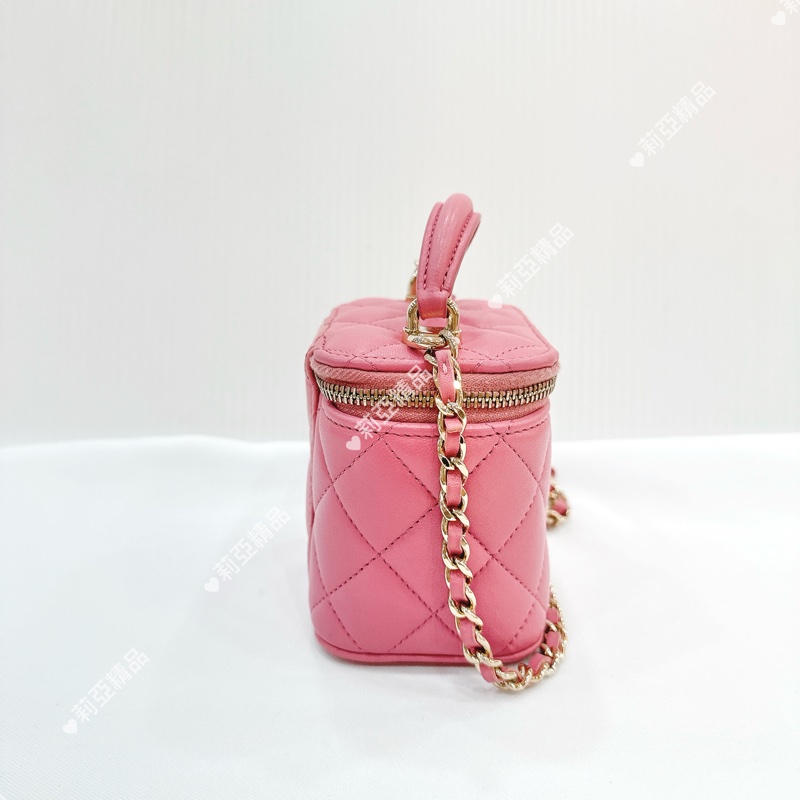 莉亞精品♡Chanel 粉色小盒子 二手美包-5
