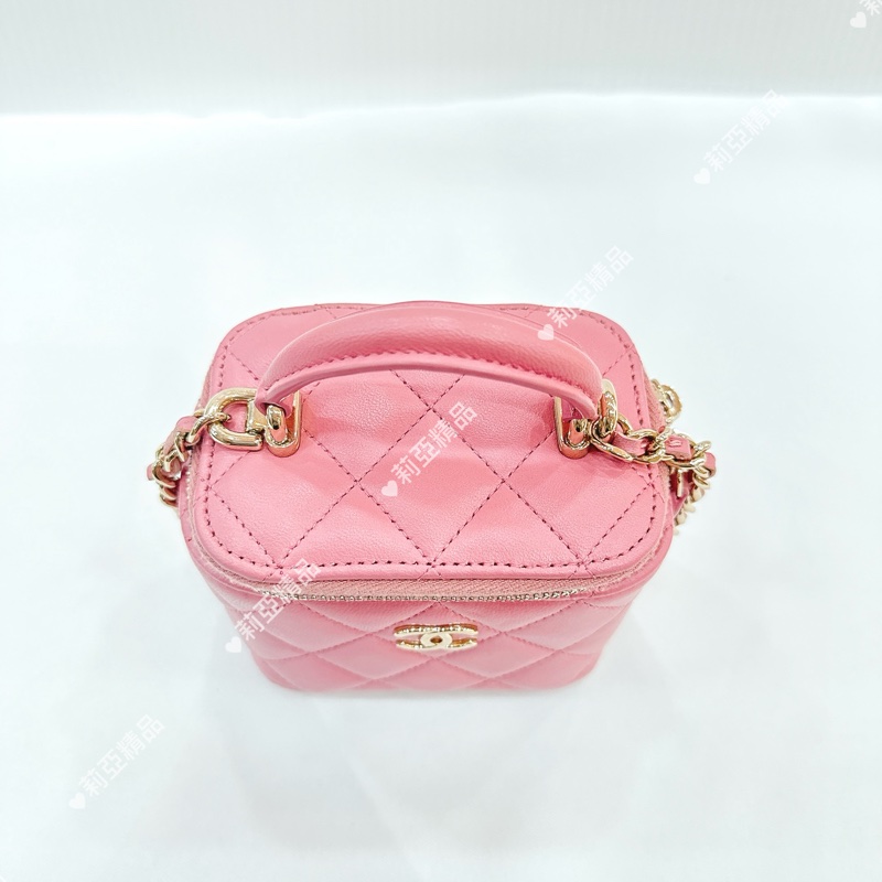 莉亞精品♡Chanel 粉色小盒子 二手美包-6