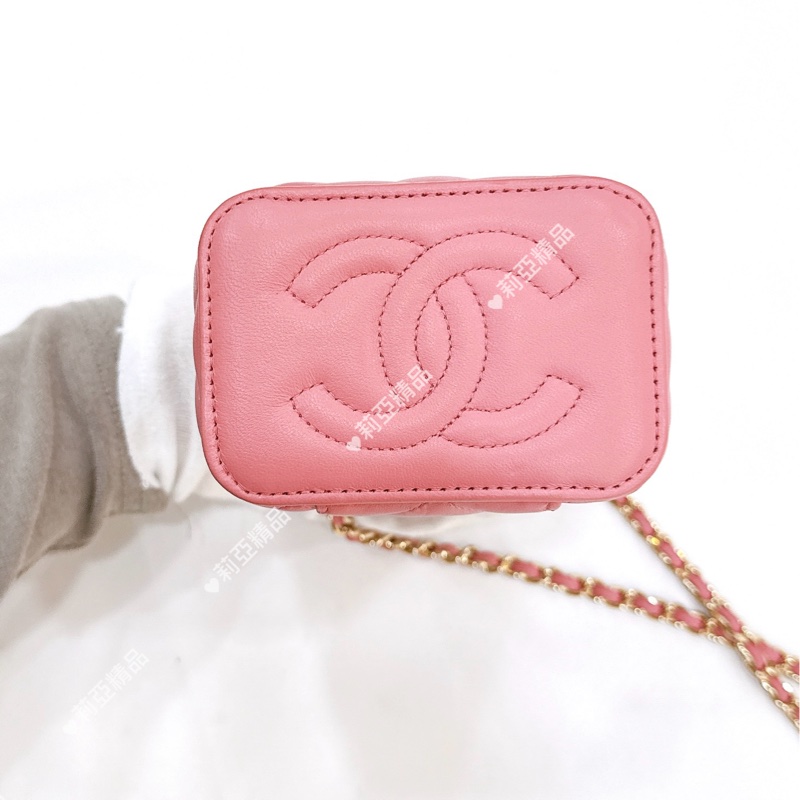 莉亞精品♡Chanel 粉色小盒子 二手美包-7