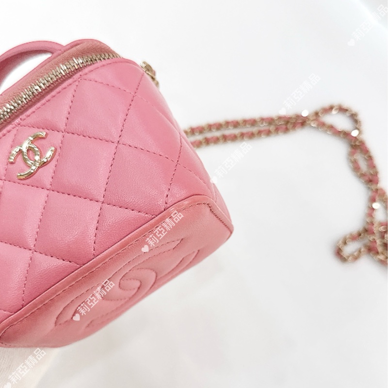 莉亞精品♡Chanel 粉色小盒子 二手美包-8