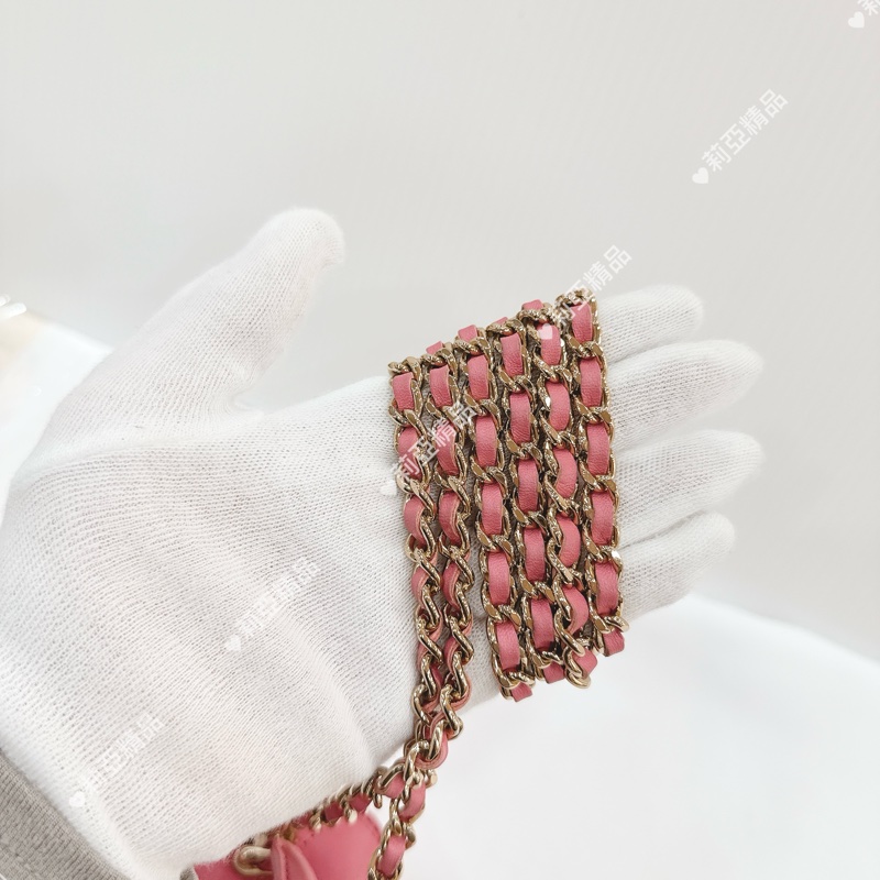 莉亞精品♡Chanel 粉色小盒子 二手美包-13