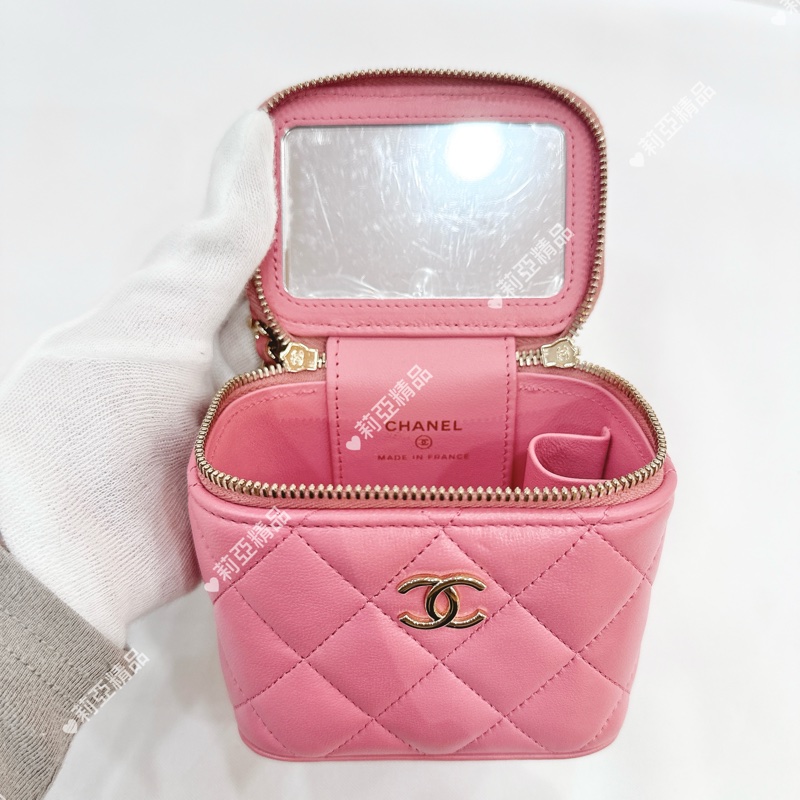 莉亞精品♡Chanel 粉色小盒子 二手美包-14
