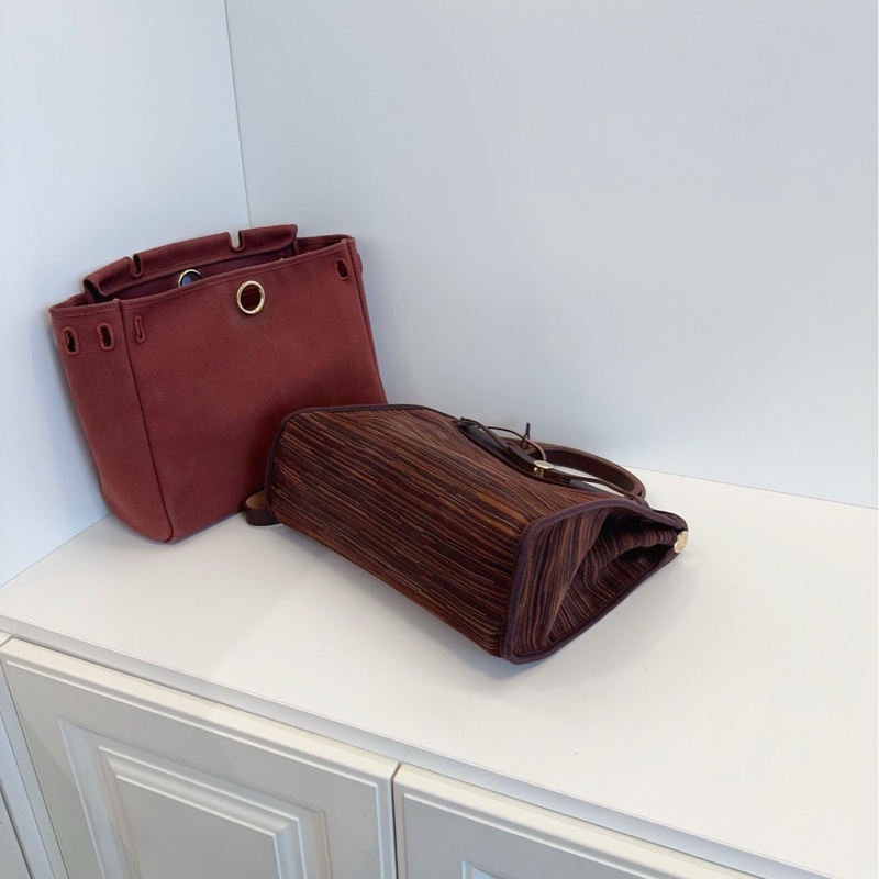 ✨絕版 Herbag31 大地色羊切皮 外縫金扣 因工藝過於繁複已停產 98新-7