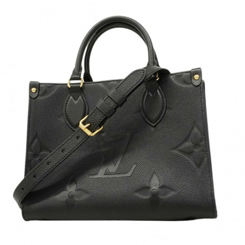 路易威登 Monogram Empreinte OnTheGo PM 手提包 M45653 黑色（黑色）女士兩用包