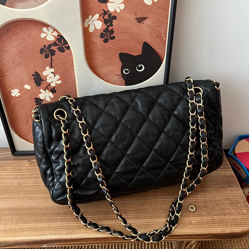 ✨Chanel 黑金牛皮機場包 鏈條可調節 百搭復古🫶-5