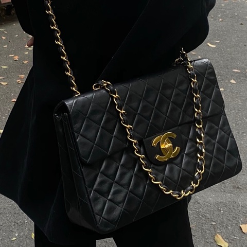 ✨Chanel 黑金羊皮貝嫂34 超亮 鍍真金logo❗️