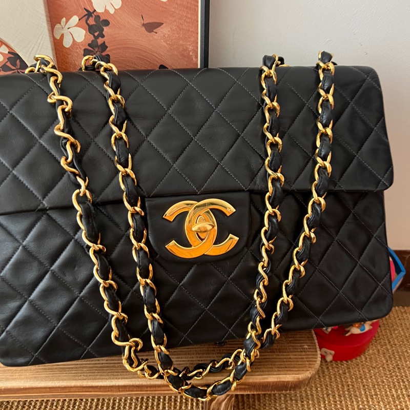 ✨Chanel 黑金羊皮貝嫂34 超亮 鍍真金logo❗️-3
