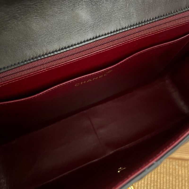 ✨Chanel 黑金羊皮貝嫂34 超亮 鍍真金logo❗️-10